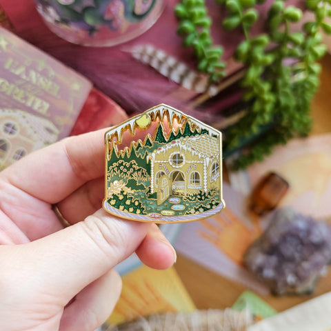 Location Terrarium Pin | Gingerbread House